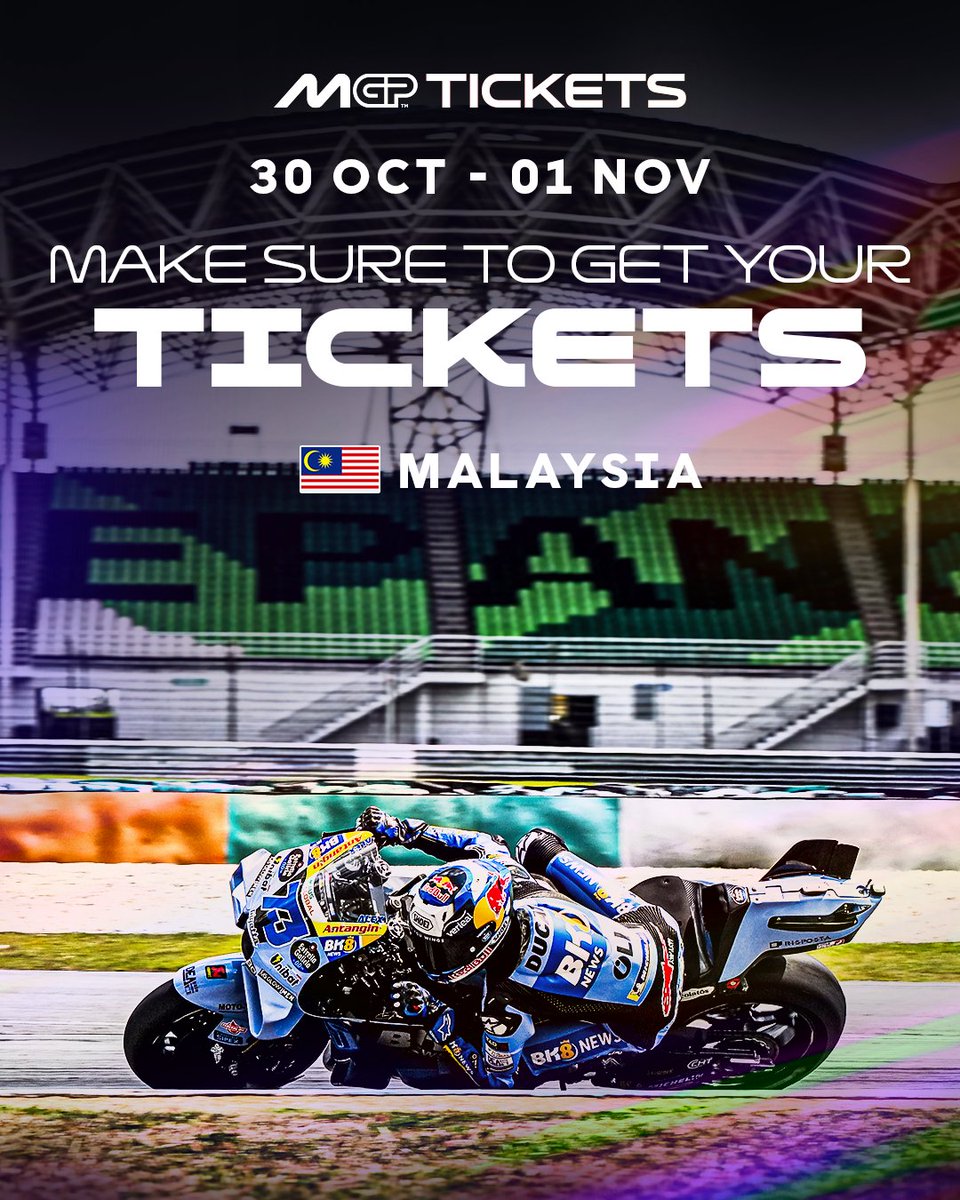 MotoGP's tweet photo. See you in October, right? 🤗

Buy your tickets for the #MalaysianGP 🇲🇾 now! 👉 https://t.co/4y7bMMAAWA

#MotoGP https://t.co/r7yAghX17I