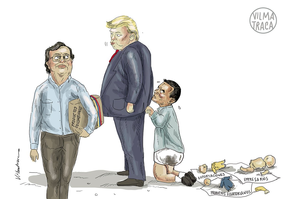 #Trump #Petro #CartonNoboa #Colombia #Aranceles #Ecuador #Vilmatraca