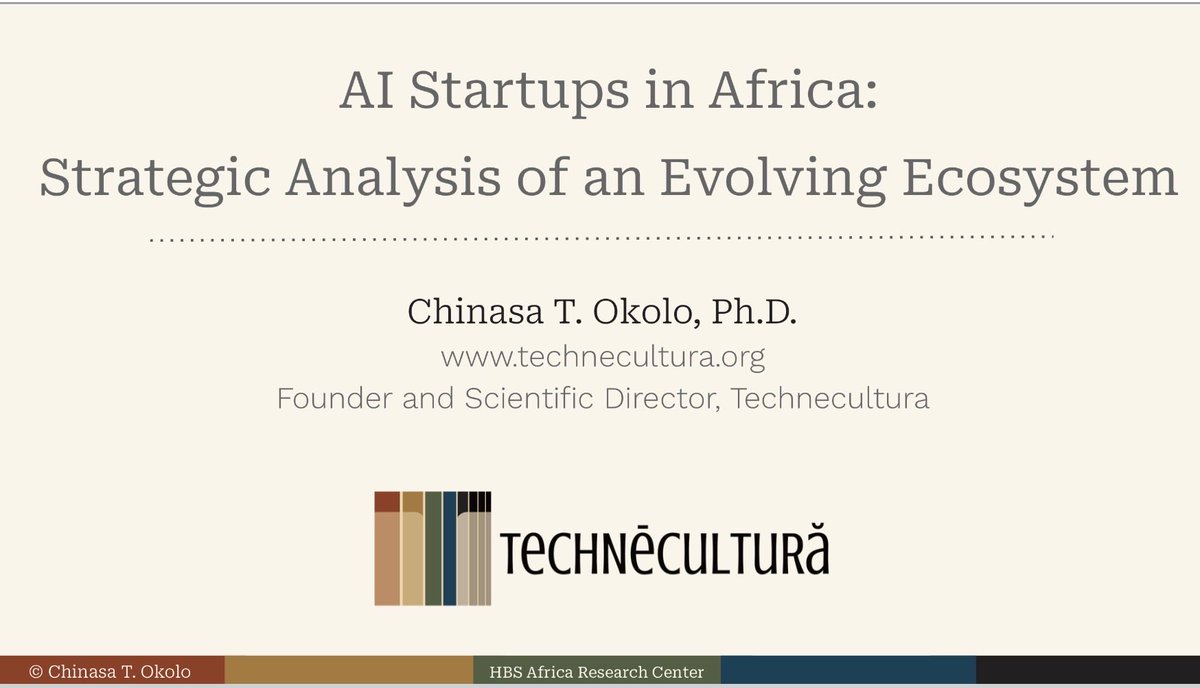 It was a pleasure speaking with researchers at the Harvard Business School (HBS) Africa Research Center on my latest research into the African AI ecosystem!
