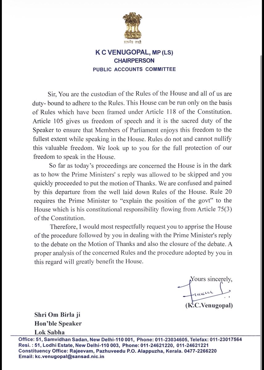 K C Venugopal tweet media