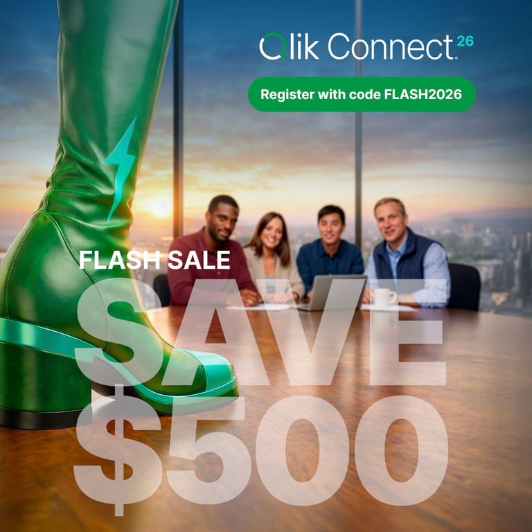 Now is the time to register for #QlikConnect 2026! Use code FLASH2026 to save $500 and make plans to attend. I'll see you there! infl.tv/pIsw