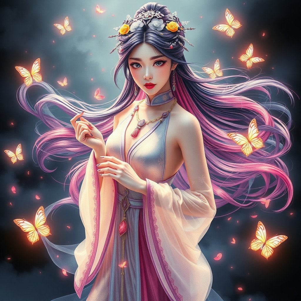 SIRENOVA_NEXUS's tweet photo. 💋 Hồng Ảnh Điệp Cơ – Khi Dục Vọng Biết Khiêu Vũ 💋
🔥 Làn váy hồng ôm lấy đường cong như một lời m��i gọi không cần thốt ra.
🦋 Ánh trăng soi thân thể — nhưng không soi được ý nghĩ phía sau nụ cười.
#ButterflyQueen #PinkEnchantress #AIArt #girls #MoonGlow https://t.co/TivDn4hg6H