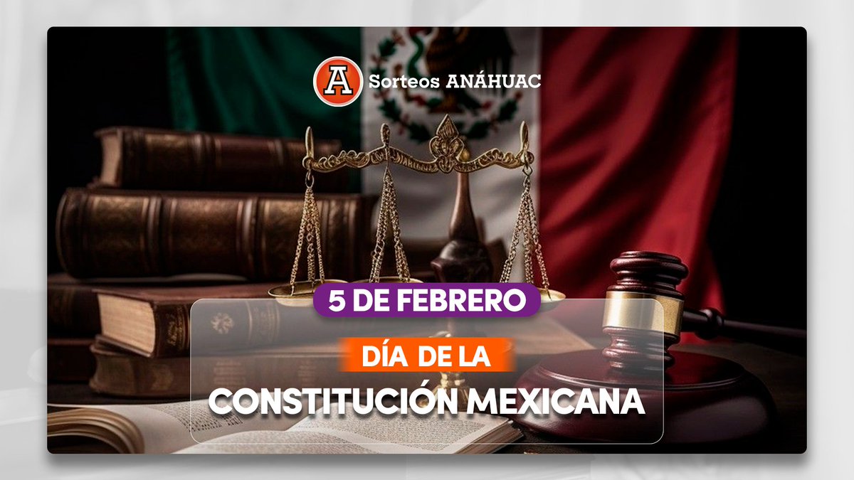 Hoy conmemoramos la promulgación de la Constitución Mexicana, base de los derechos, la justicia y las oportunidades que fortalecen a nuestro país. 🇲🇽
En Sorteos Anáhuac, creemos en construir un México con más oportunidades para todos.

#ConstituciónMexicana