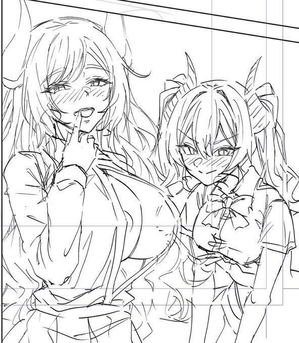 小さいコマだけど、割といい感じに描けたかもしれない
成人向け商業の次回作の下描きです 