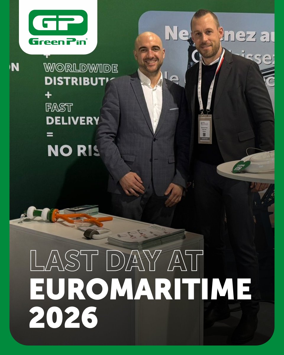 𝗟𝗮𝘀𝘁 𝗱𝗮𝘆 𝗮𝘁 𝗘𝘂𝗿𝗼𝗺𝗮𝗿𝗶𝘁𝗶𝗺𝗲 𝟮𝟬𝟮𝟲

A few great days of maritime lifting, meaningful conversations &amp; reliable solutions. Thanks to everyone who connected with us! Green Pin®, the centrepiece of rigging today and every day.

#euromaritime #rigging #lifting