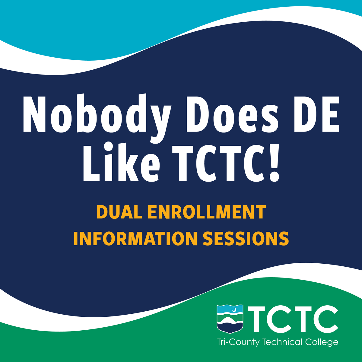 tctcedu's tweet photo. 📚 Nobody does DE like TCTC! 📚 Join us at our upcoming information session!

📅 Tuesday, February 11
🕰️ 5:30 p.m.
📍 Anderson Hall Event Center, Pendleton Campus

Let us know you're coming! https://t.co/J3ju3hpHMO

#tctcedu #DualEnrollment https://t.co/mnsQZItz3A