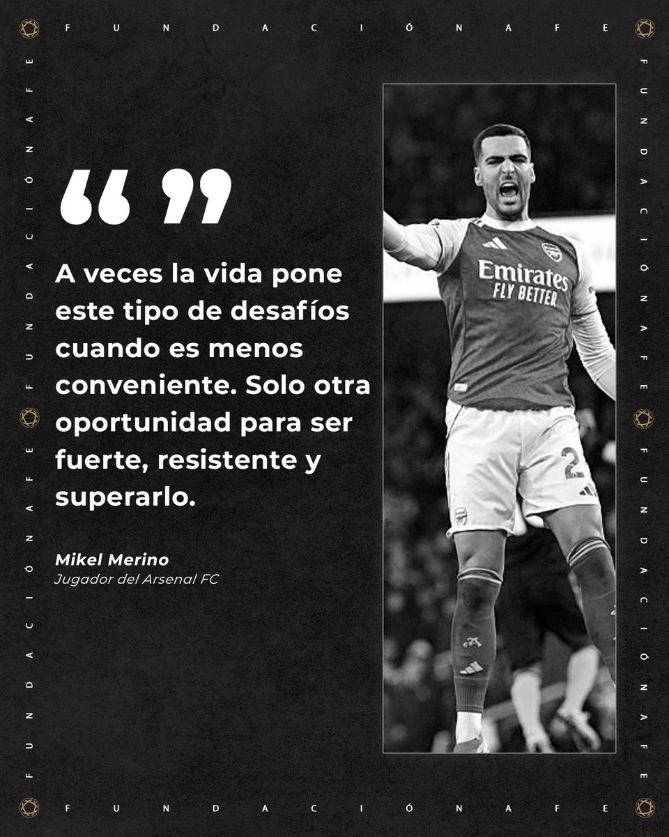 💬 "La vida pone este tipo de desafíos cuando es menos conveniente. Solo otra oportunidad para ser fuerte, resistente y superarlo". 

❤️‍🩹 Los obstáculos no definen el final del camino, solo la forma en la que aprendemos a recorrerlo. ¡Fuerza en la recuperación, <a href="/mikelmerino1/">Mikel Merino</a>!