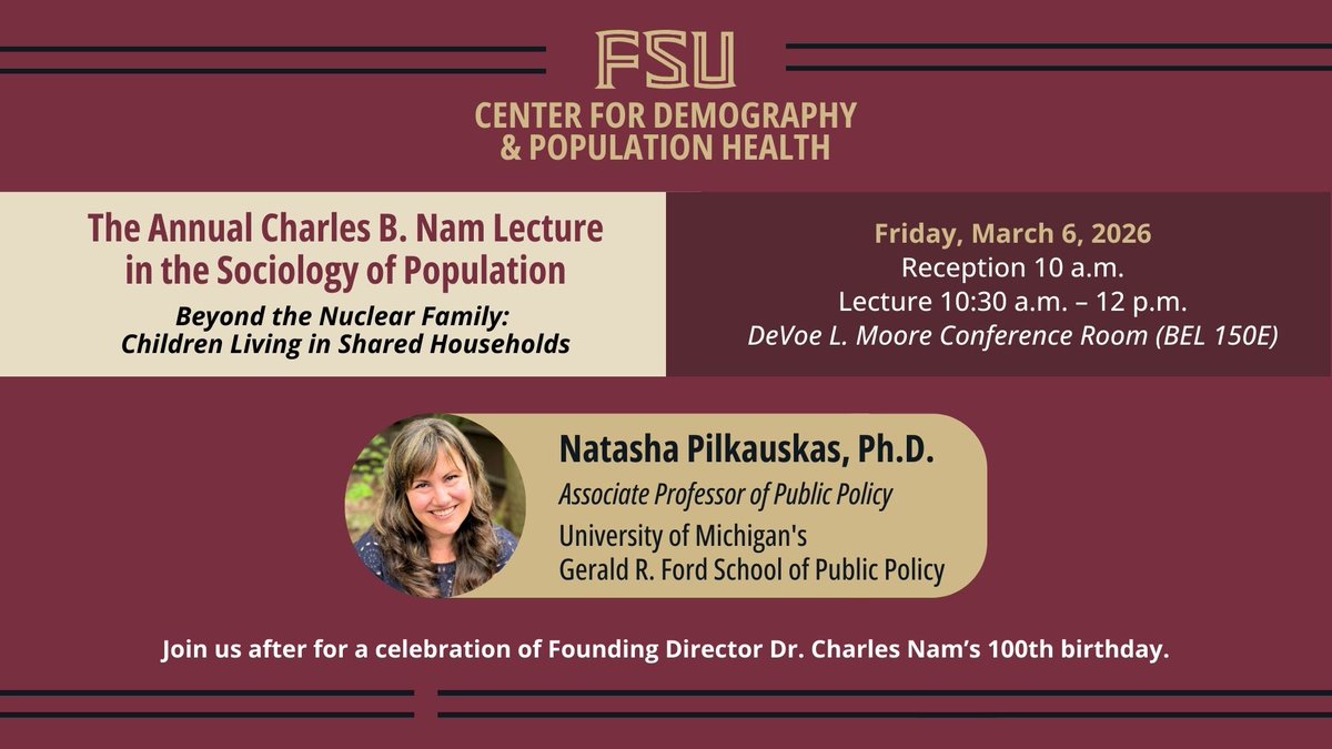FSU Center for Demography & Population Health tweet media