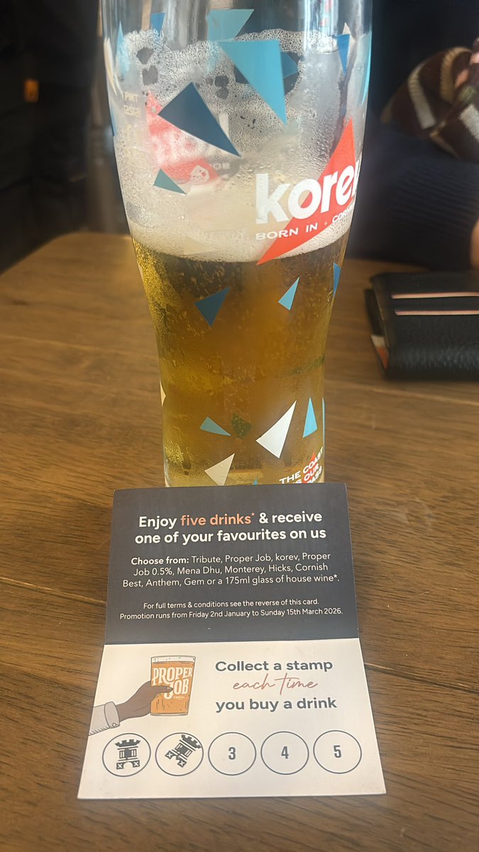 PettittSimon's tweet photo. @StAustellBrew collecting stamps to get my free drink but The Kings Arms in Marazion have just refused to stamp my card because the card wasn’t started in their premises…..that isn’t how I thought it worked? https://t.co/5yh7m5sZmV