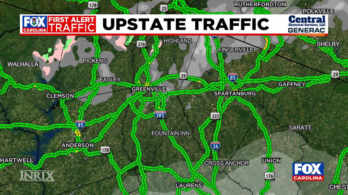 YES,  Flurries are flying in the Upstate.