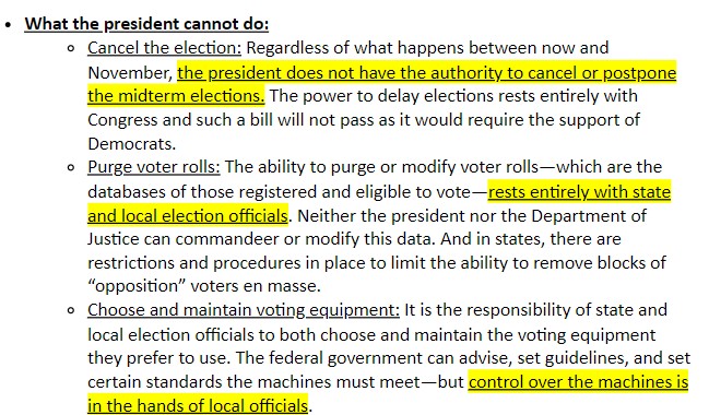 Incredible. Research analysts (this from George Pollack at Signum Global) are now having to explain basic US election laws to their clients. Literally the type of note typically see about various quasi-democratic frontier markets.