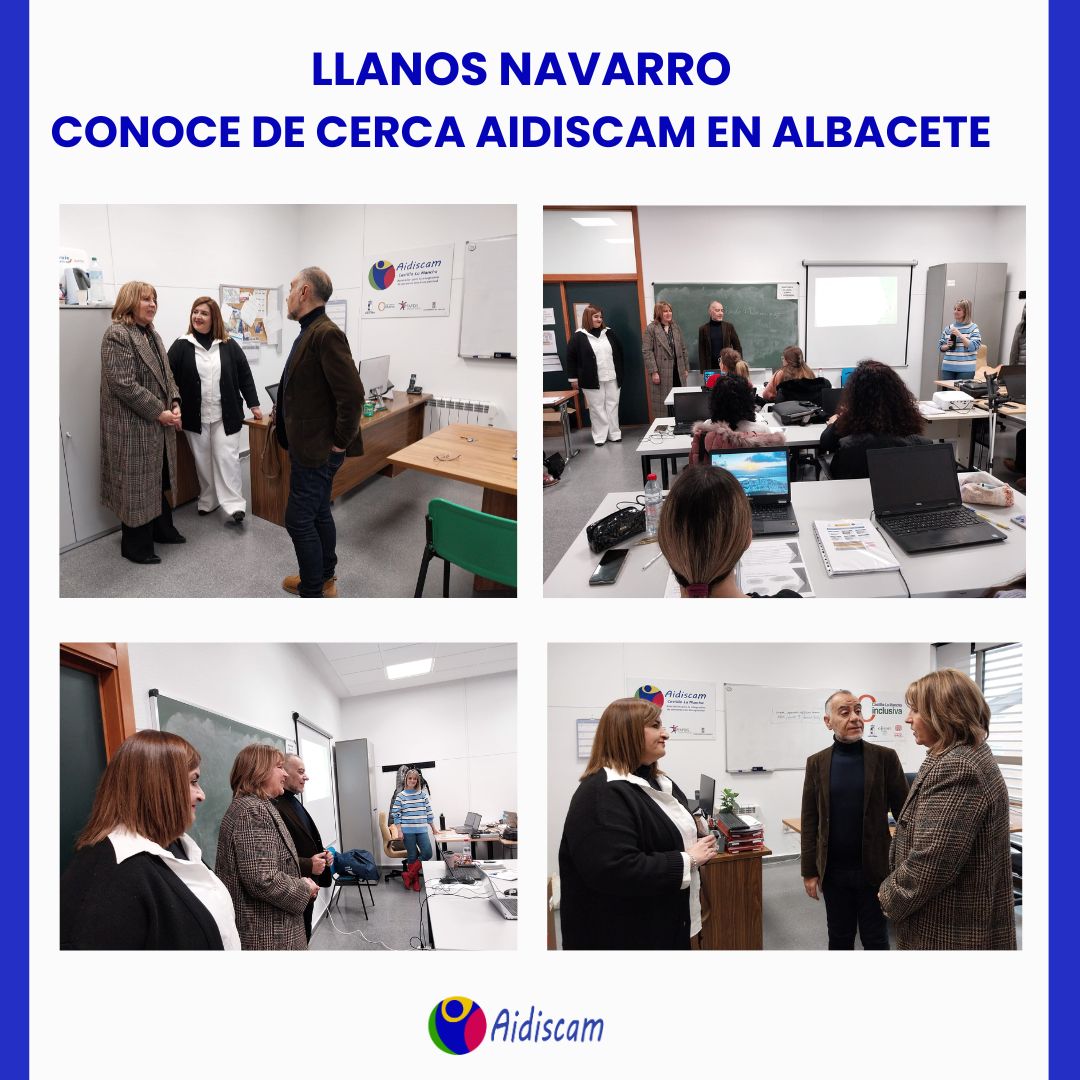 Hoy abrimos las puertas de AIDISCAM 💙
Llanos Navarro, concejala de Asuntos Sociales de Albacete, conoció nuestro trabajo diario y el proyecto de inserción sociolaboral en el C.S.C. El Ensanche.

#AIDISCAM #RompiendoBarrerasAbriendoCaminos #Albacete #Discapacidad #Empleo