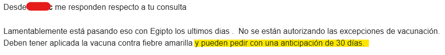 Ignacioegea's tweet photo. @harrylpg Daniel, tenemos pasajeros viajando a finales de FEB, esto nos acaba de indicar el operador: pueden llegar a pedir 30 días (cuando siempre fueron 10).
Evaluando si modificar el itin, es muy poca la info REAL al respecto! https://t.co/z7nV1yzBLT