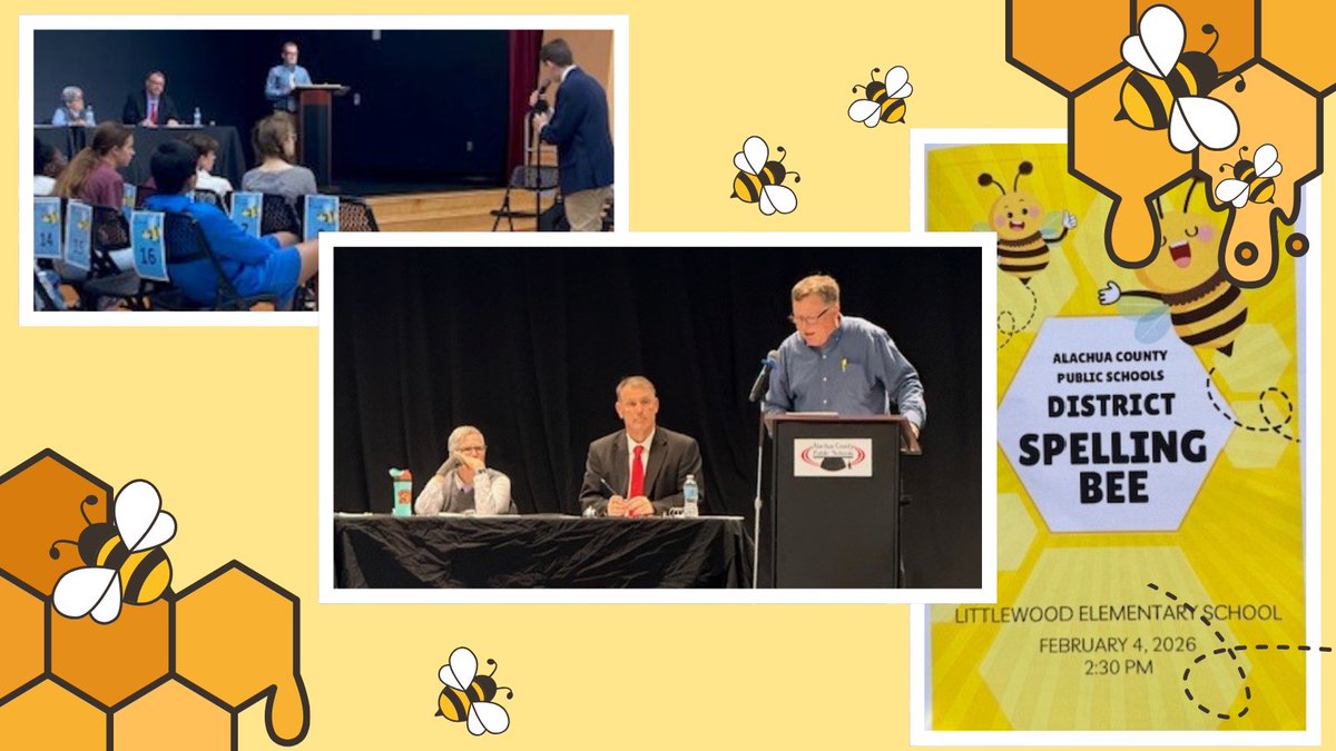 8CircuitFlorida's tweet photo. Huge thanks to Eighth Judicial Circuit Judge Sean Brewer for taking the time to judge the Alachua County School Spelling Bee. Building a better community, one letter at a time. https://t.co/XDQ25wi8Z9