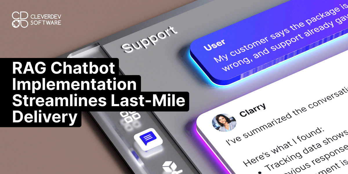 CleverDevSoft's tweet photo. 30% faster first response time. 65% self-service resolution. One EU logistics provider used a RAG chatbot grounded in real-time tracking and SOPs to scale last-mile support without adding headcount. Full case on our site — https://t.co/3eq98cIOmC
#RAG #LogisticsAI #Chatbots https://t.co/nNmt3FTSUB