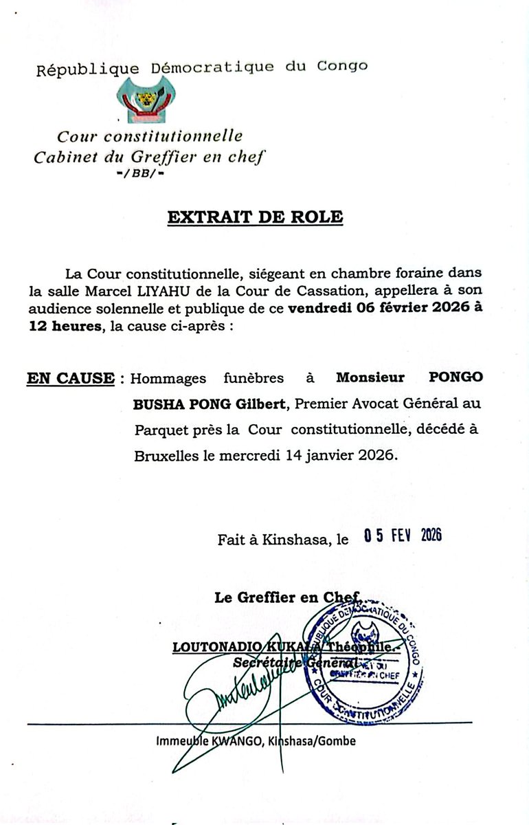 Cour constitutionnelle RDC tweet media