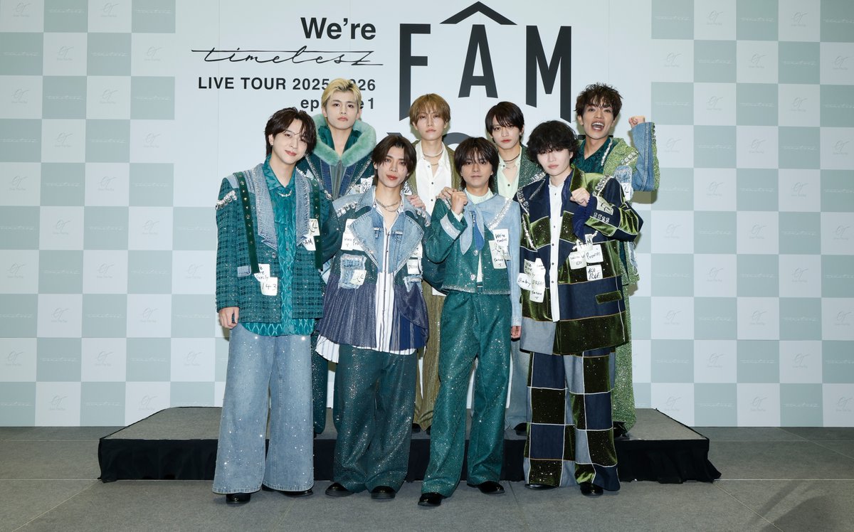 oricon's tweet photo. timelesz 東京ドーム最終公演前
囲み取材🎤

新体制1周年に感慨✨️
新メンバーの成長ぶりに自信
松島聡「覚醒してます」
https://t.co/vuDAYL3F56

Sexy Zone曲、多数セトリ入りの理由は❓️
菊池風磨、セクゾ時代に｢あいさつをしたい｣
https://t.co/iRlFJeS937

#timelesz 
#timelesz_ep1_DOME https://t.co/6B6Hcif7bd