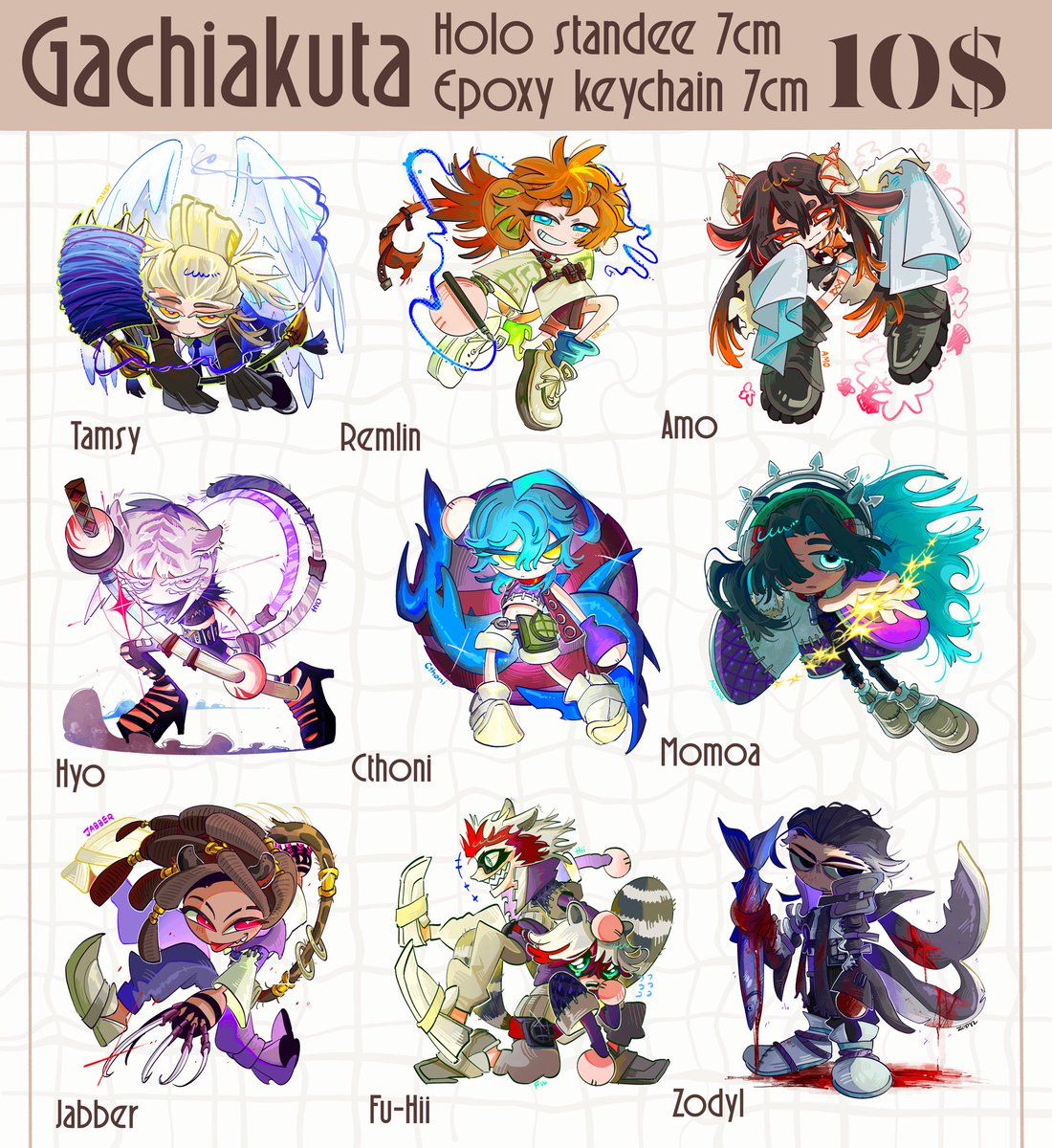 [SECOND PRE ORDER: GACHIAKUTA FANMERCH]

Product infor:
+Hologram Standee (7cm)
+Epoxy Keychain (7cm)

Close: Feb 10th

Link to order:
forms.gle/4miPdkPd3Fbwru…

Pls read through the terms that we put in the form!!

If u have any question just dm me! tysm for ur support again!