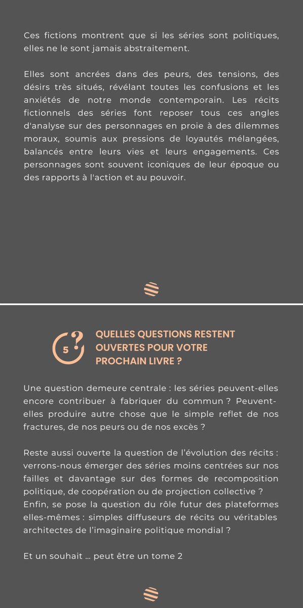 📚 🎞️Jeux de pouvoir (Cerf) : <a href="/VirginieMartin_/">Pr. Virginie Martin</a>  et <a href="/BCautres/">Bruno Cautrès</a>  montrent comment les séries, entre pop culture et science politique, façonnent nos imaginaires du pouvoir. !!

Les séries comme laboratoires symboliques du politique, où se rejouent les tensions de nos démocraties