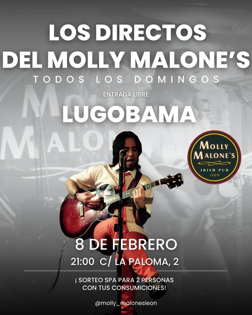 Entre pitos y flautas más de medio año ha pasado desde el último bolo. Este domingo retomo los directos, empezando por el Molly de León. ¡¿Nos vemos?! 🤘😉

lugobama 
Molly Malone's Irish Pub
Domingo,  8 de febrero, 21 h.

#lugobama #Conciertos #LeónEsp #EnDirecto #Rock #Pop