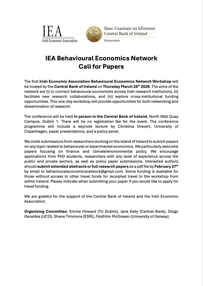 Irish Economic Association tweet media