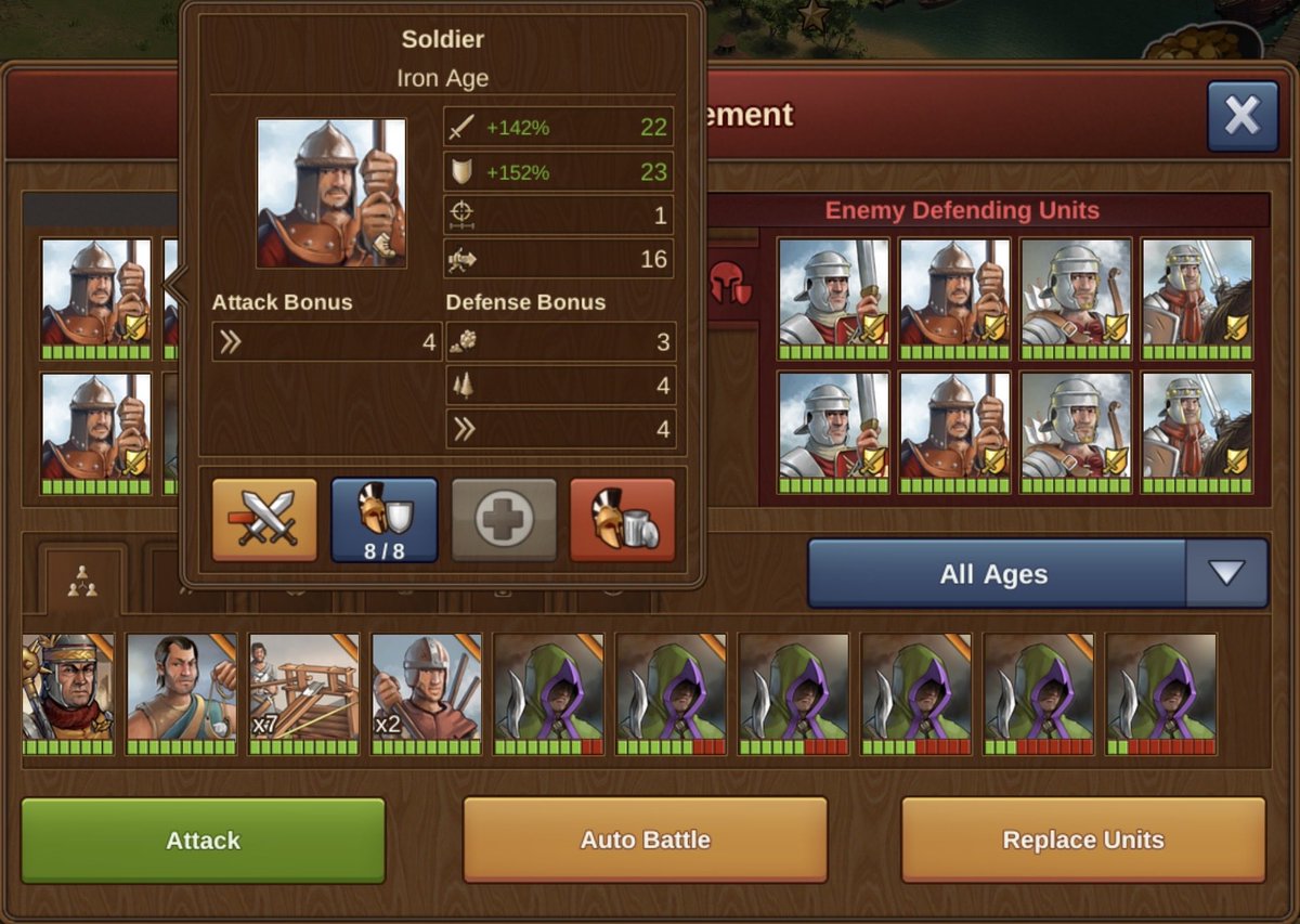 QuintenseQuerty's tweet photo. 3/3 🧵 My army’s defence and attack a decent 
142% and  152% 😂🤣 
They’re sick out there by Innogames.
I went back as I am bored but knowing that game I will get bored again before it starts for others.
Yes, Arc 80 (yippy) fun over. https://t.co/ajGR4NpMxx