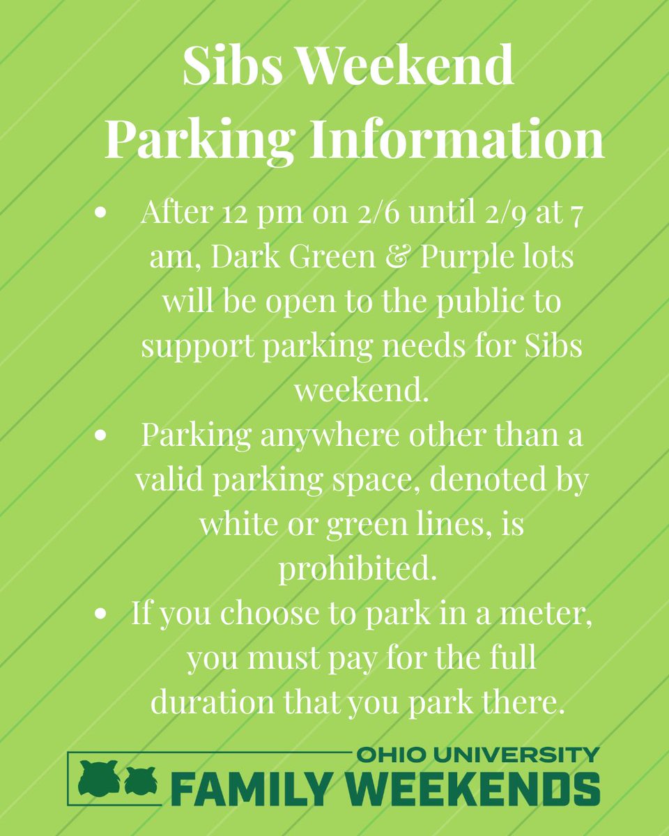 Ohio University Transportation & Parking tweet media