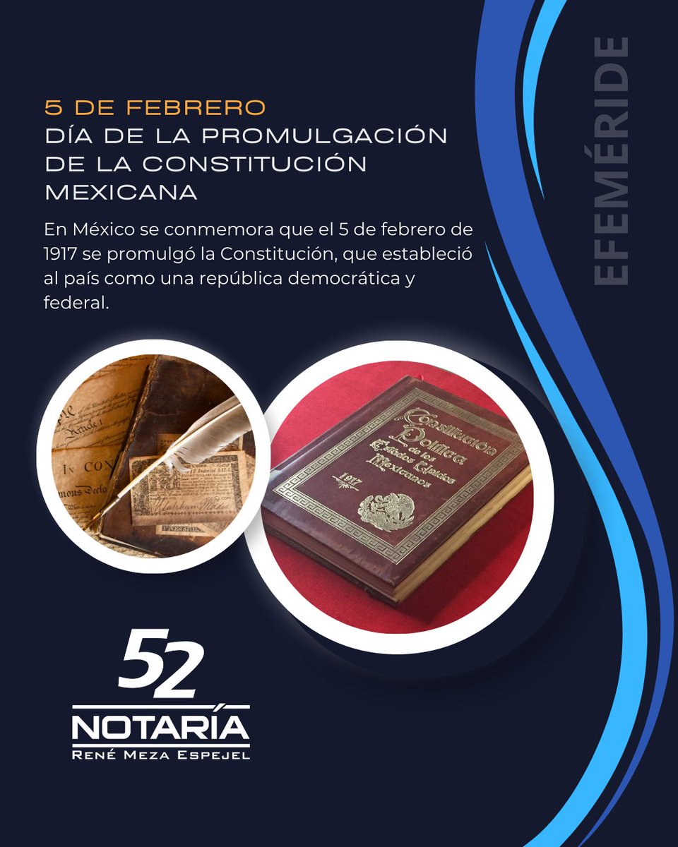 Notaria52's tweet image. 5 de febrero 🇲🇽
La Constitución de 1917 sentó las bases de nuestros derechos y de la vida democrática en México. 
#DíaDeLaConstitución #México #OrgulloMexicano #Constitución1917 #Notaría52Puebla