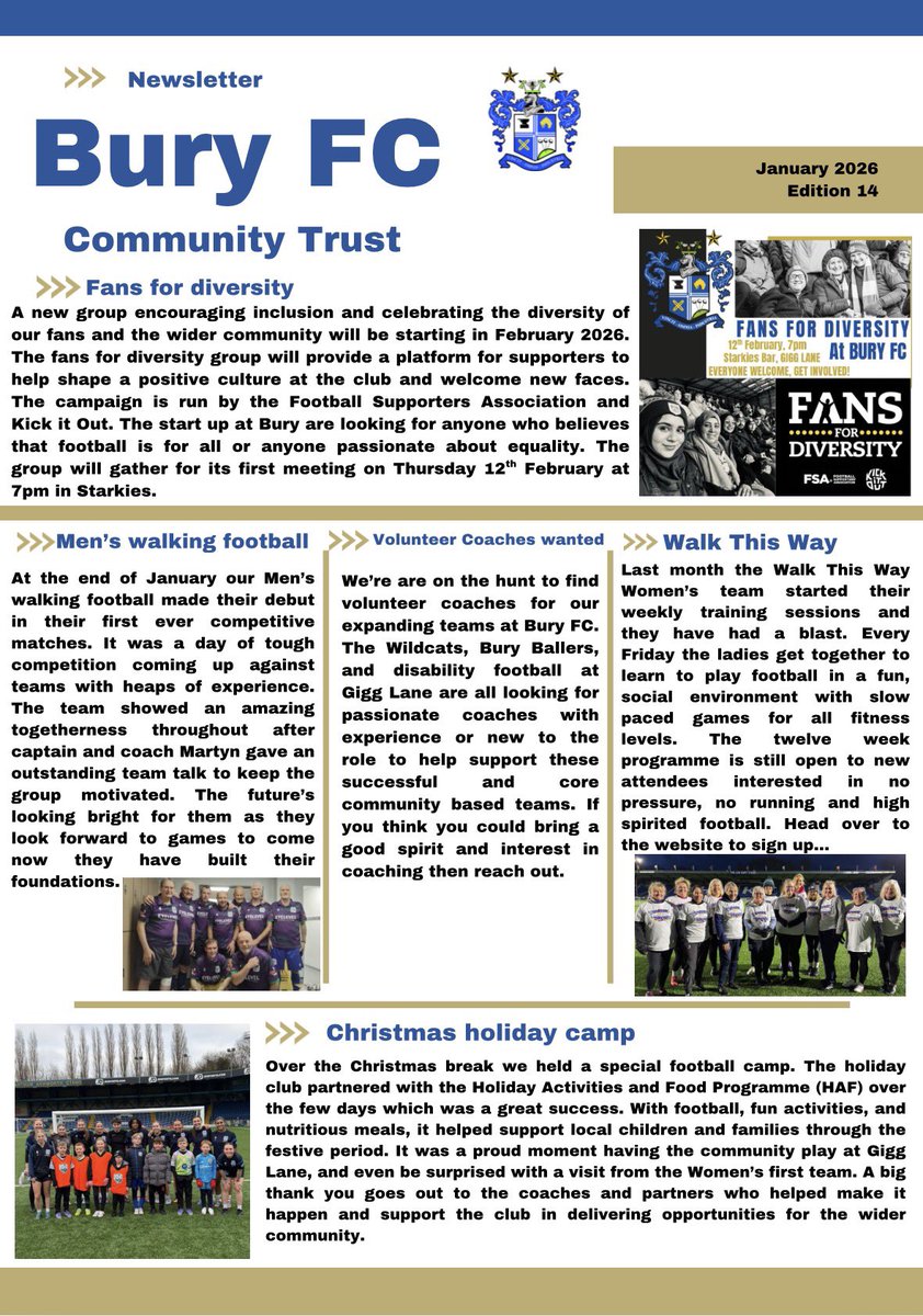 BuryFC Community Trust tweet media