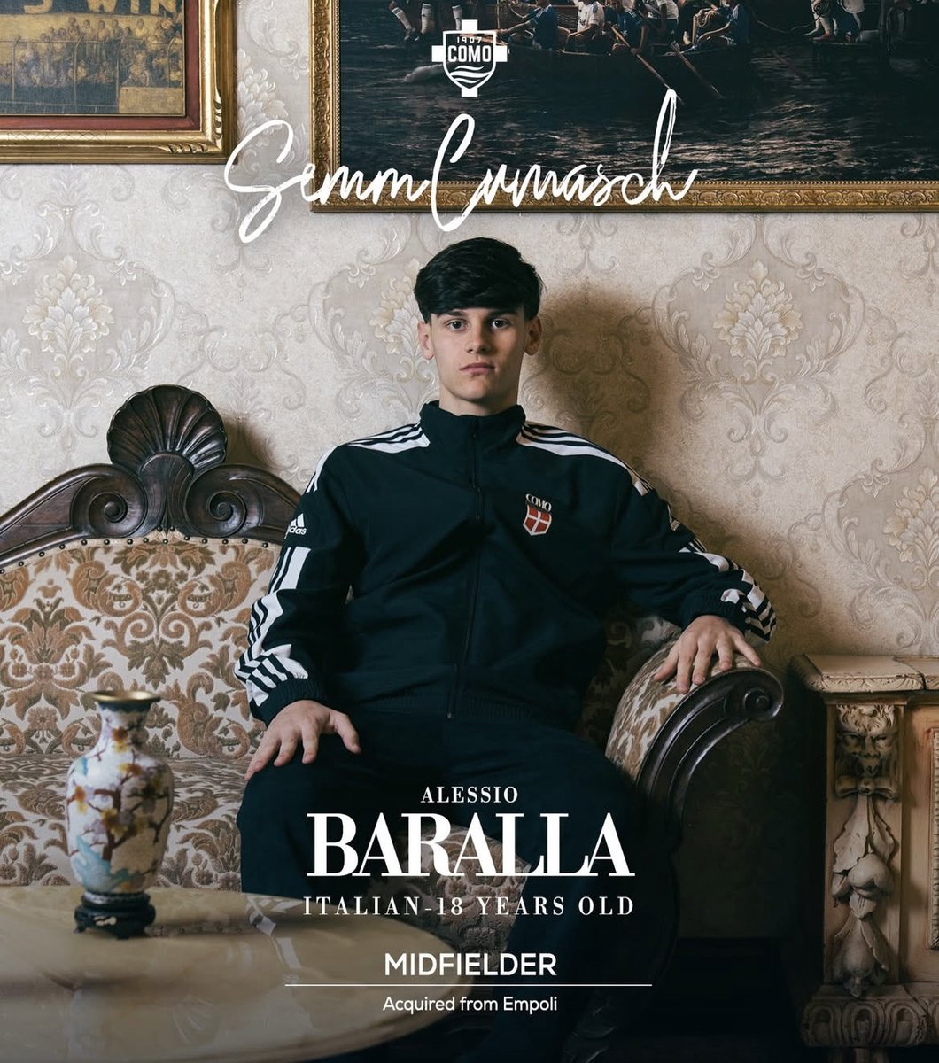 NicoSchira's tweet photo. Now it’s official! Alessio #Baralla to #Como from #Empoli for €1M. Contract until 2029. No surprise here and confirmed since the last January 27 as an exclusive revealed! #transfers https://t.co/ogWb0i7diZ