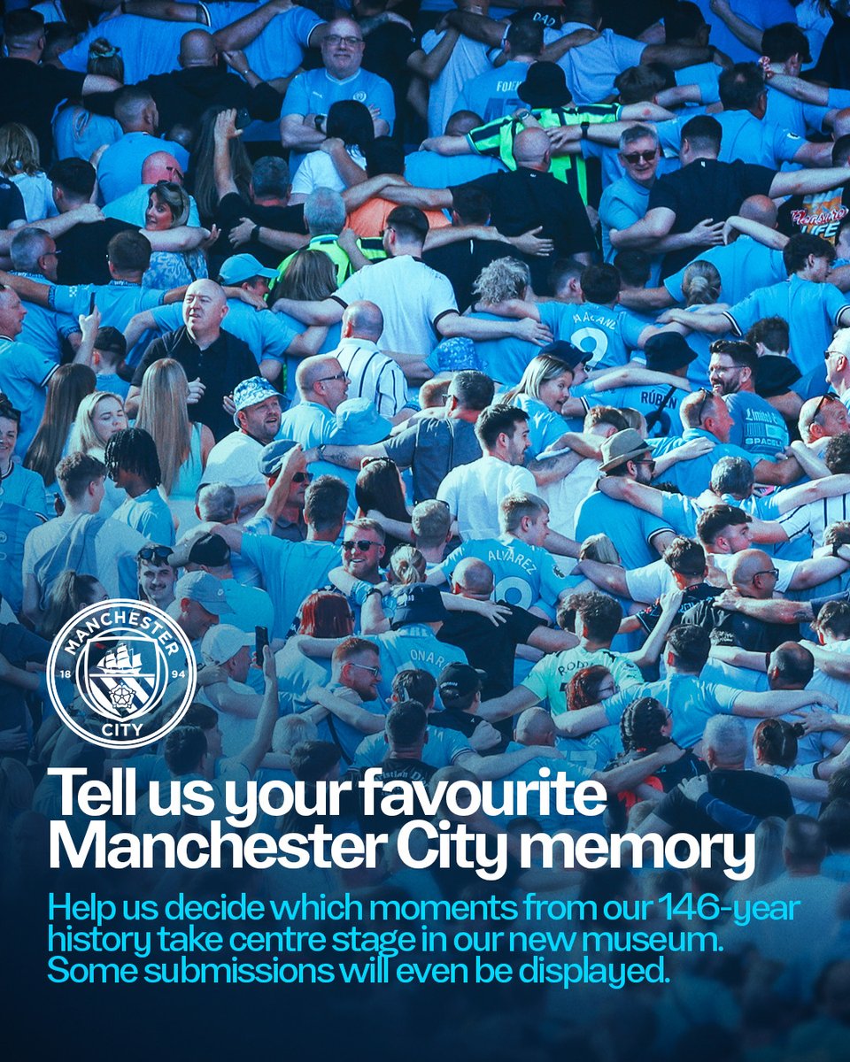 ManCityHelp's tweet photo. There's still time to tell us your favourite Manchester City memory! 🩵

Find out more below...

🔗
https://t.co/55CP7zSeHy https://t.co/IUOrKLeBr0