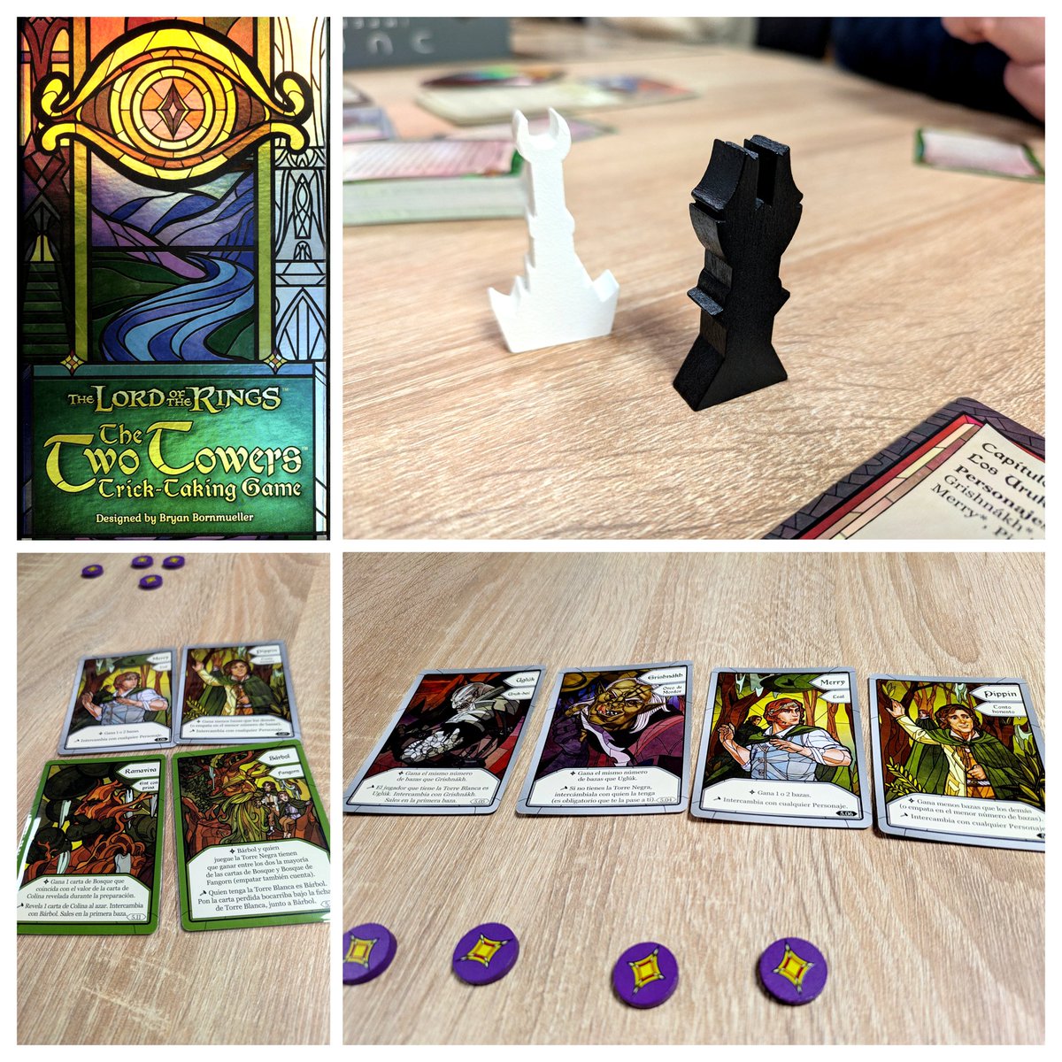 Segunda entrega de la trilogía de juegos de bazas basados en los libros de Tolkien. Si te gustó el primero, te gustará éste. Las Dos Torres continúa la historia donde la dejó la comunidad del anillo.

A la espera del tercero para completar la saga.

#juegosdemesa <a href="/DA2juegos/">DA2 Club de Juegos</a>