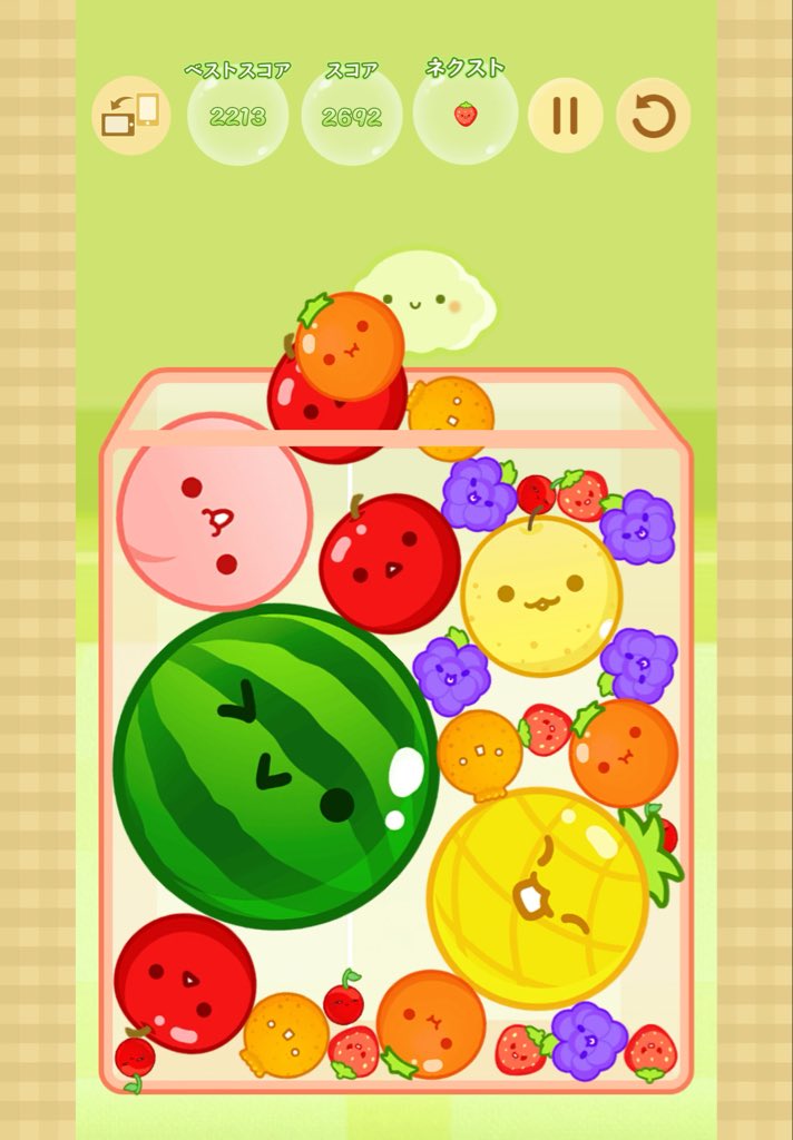 スイカゲームで2692点を取りました。あなたは？apps.apple.com/us/app/%E3%82%…