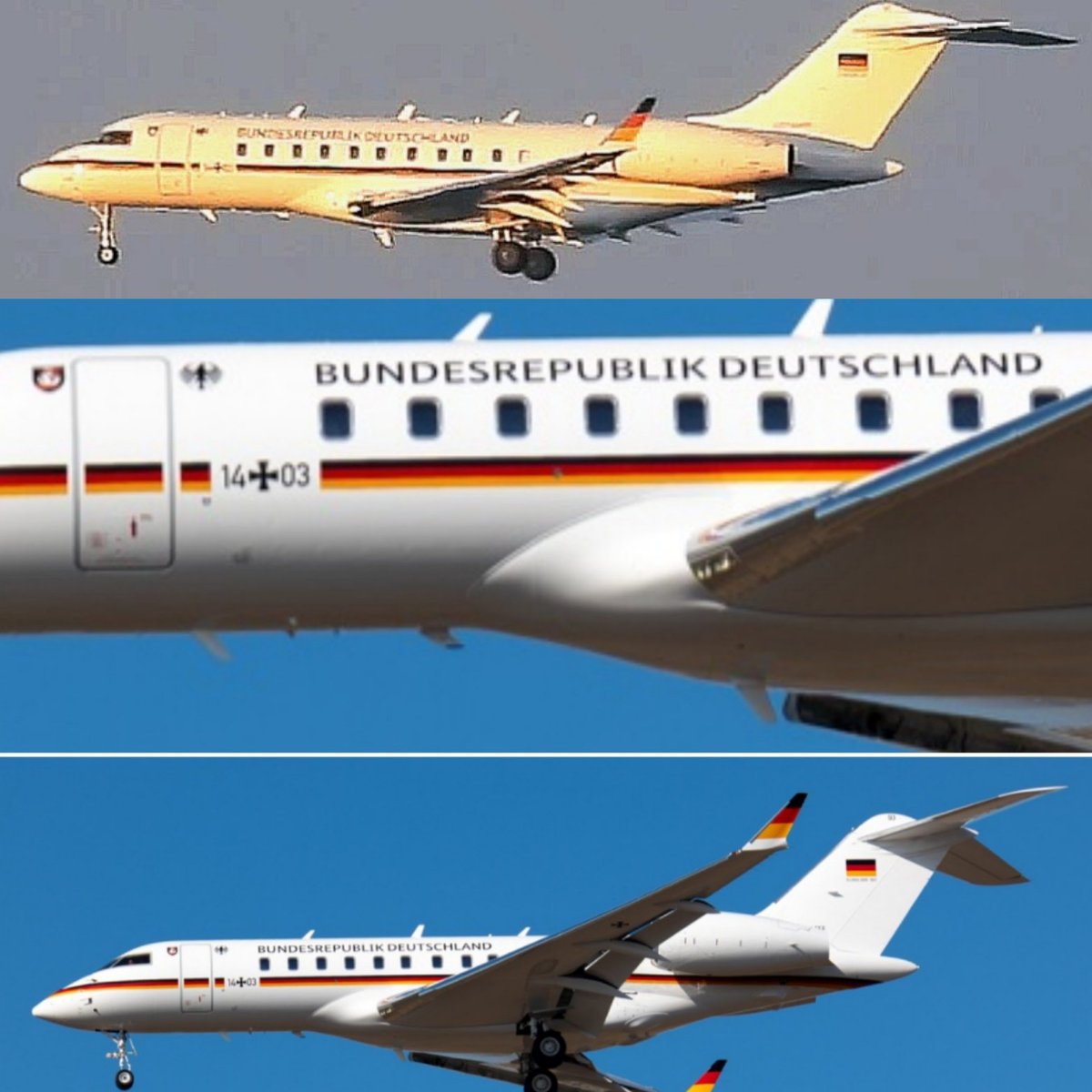 LebanonJets's tweet photo. #Germany AirForce 14+03 #3F6533 as #GAF645 into Beirut from TelAviv via 4hrs in Larnaca, after a drop-off will head back to Larnaca & fly here tomorrow for a pick-up. Same aircraft was previously here in Lebanon on Dec17 https://t.co/hEw7m6nGFt