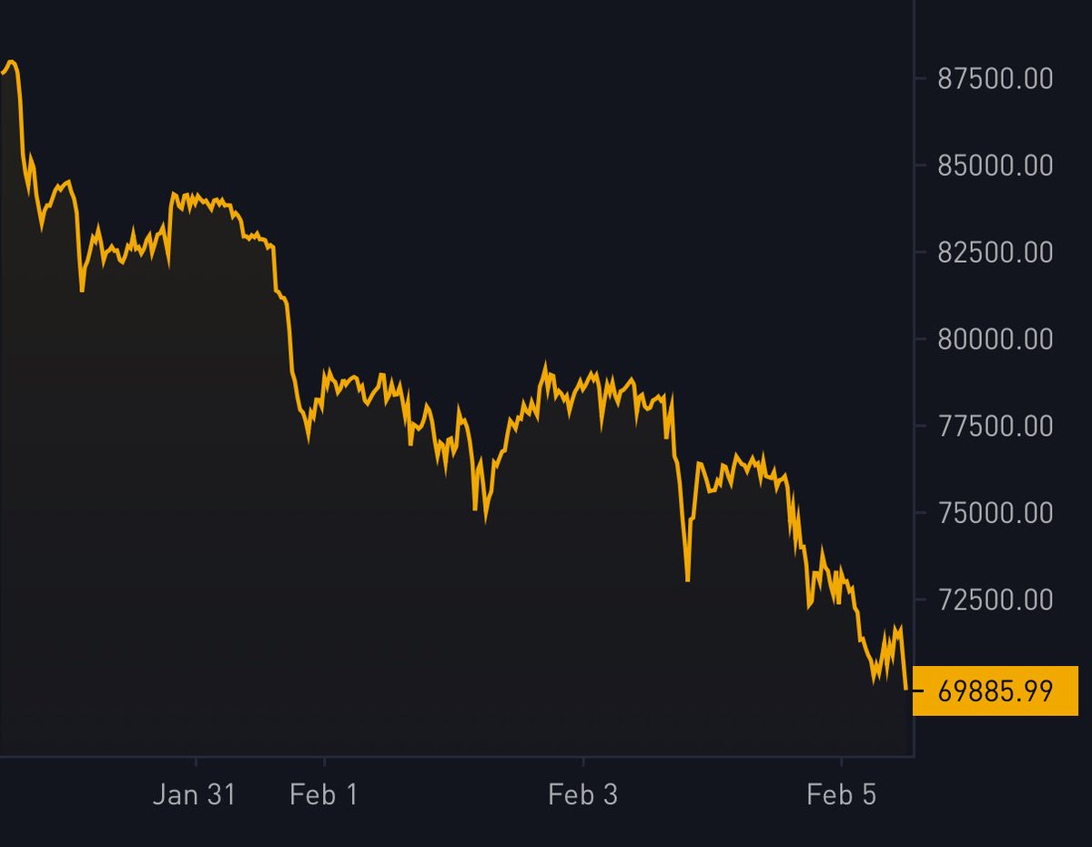 JUST IN: Bitcoin falls to $70,000

HODL ✊