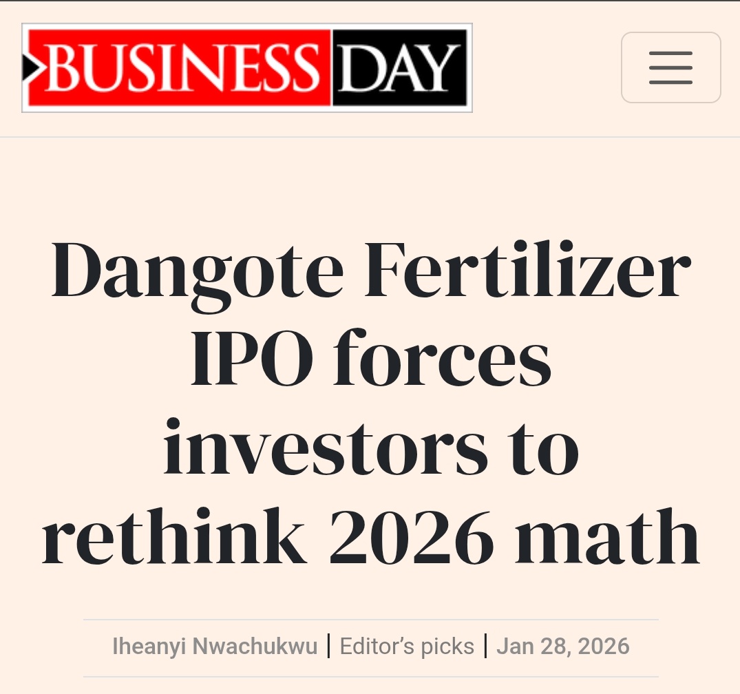 aroo_sm's tweet photo. 2026 will be a great your for our beloved country as Dangote refinery will be listed on NGX by April.  Be prepare for this great offer,Success is for action takers

@NGXgroup @SEC_Nigeria @BusinessDayNg @DangoteGroup 

#GOLD #Sliver #Trading #Lagos https://t.co/QsILUJFLGz