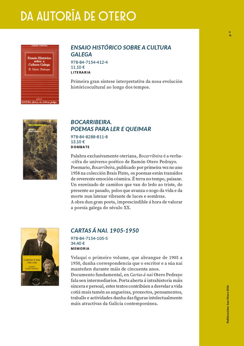 Compartimos convosco as publicacións que a <a href="/EdGalaxia/">Editorial Galaxia</a> xa publicou e aquelas que vai publicar proximamente de Ramón Otero Pedrayo ou sobre el 🥰