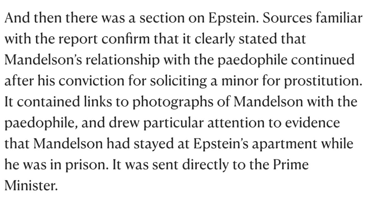 steamedhamms's tweet image. he doesn’t need to just apologise for believing mandelson’s lies. this isn’t the central problem. he ignored this!