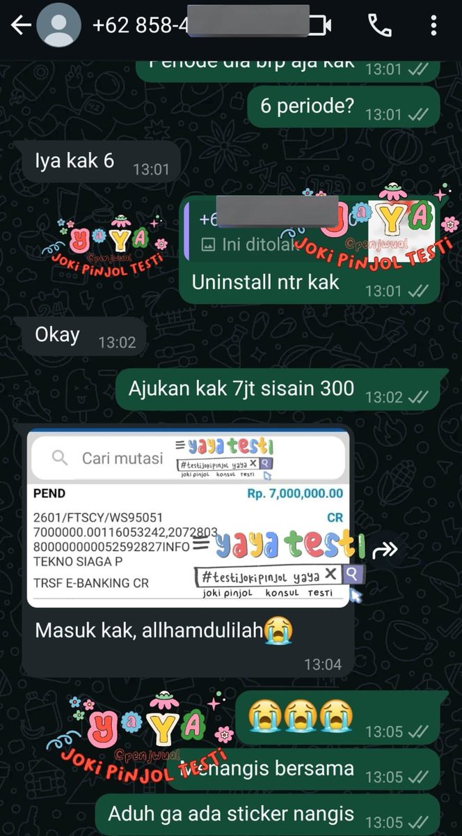 jwalansss's tweet photo. open joki pinjol dengan fee diakhir, yang mau dana tanpa galob tulob bisa cus ke sini 🙇🏻‍♀️ konsul free, dan fee diakhir. no no hit n run ya kak! 🧚 yukk cuzz chat tele di bio, trusteeeed kak karena konsul langsung sama kami. #zonauang #gestun #pinpri https://t.co/EVvqTNd0RO