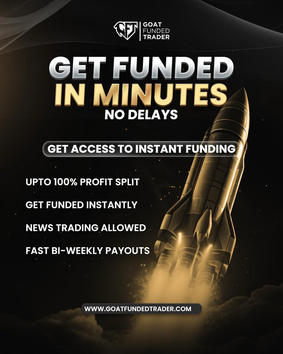 With GFT Instant Funding, you start trading from day one 

✅ Up to 100% profit split
✅ News trading allowed
✅ Bi-weekly rewards
✅ Rewards guaranteed in 2 business days
✅ +$500 bonus if a payout is ever delayed
✅ MT5 supported

🌐 goatfundedtrader.com