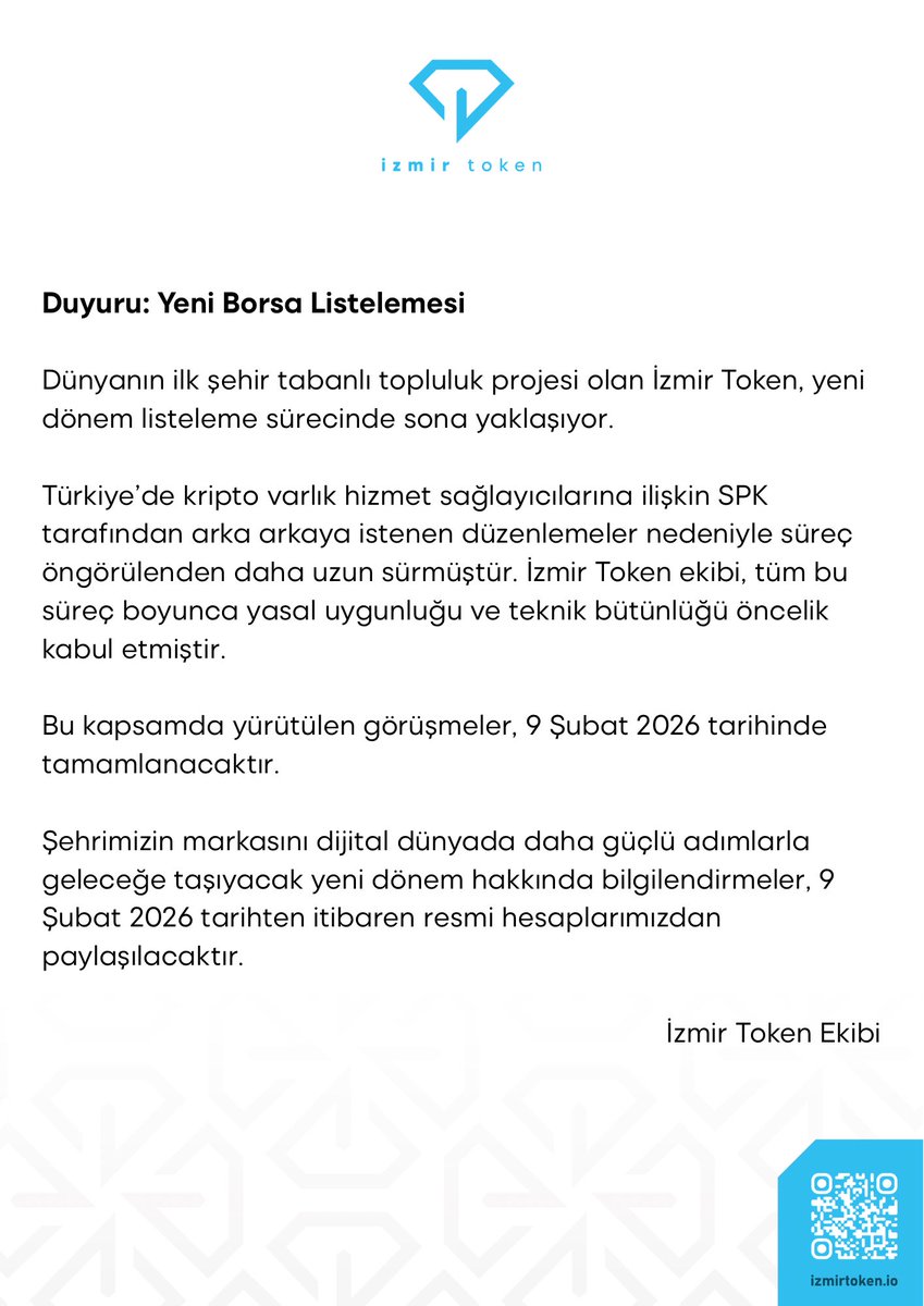 Duyuru: Yeni Borsa Listelemesi