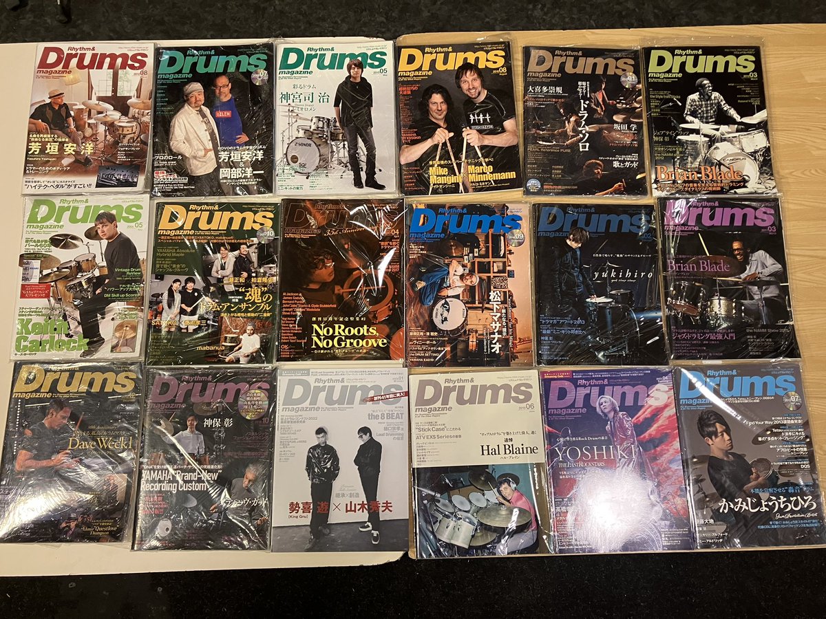 リズム&ドラム・マガジン」のバックナンバーを大量にWEBショップに掲載