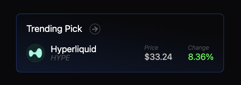 $HYPE is still the trending pick.

How long until a stable coin is the trending pick? 😬