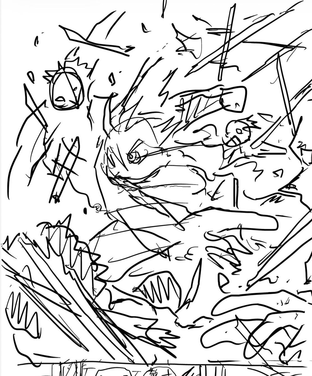 ネーム→線画→完成