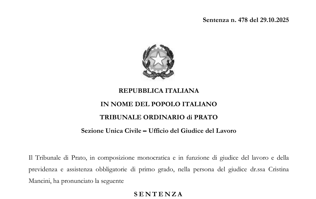 Trib. Prato 29/12/25: il lavoratore non ha l’obbligo di dichiarare il proprio stato di #salute al momento dell’assunzione. La pretesa del #datore di conoscere la diagnosi o i #dati #sanitari del dipendente è in contrasto con la normativa sulla #privacy->wikilabour.it/wp-content/upl…