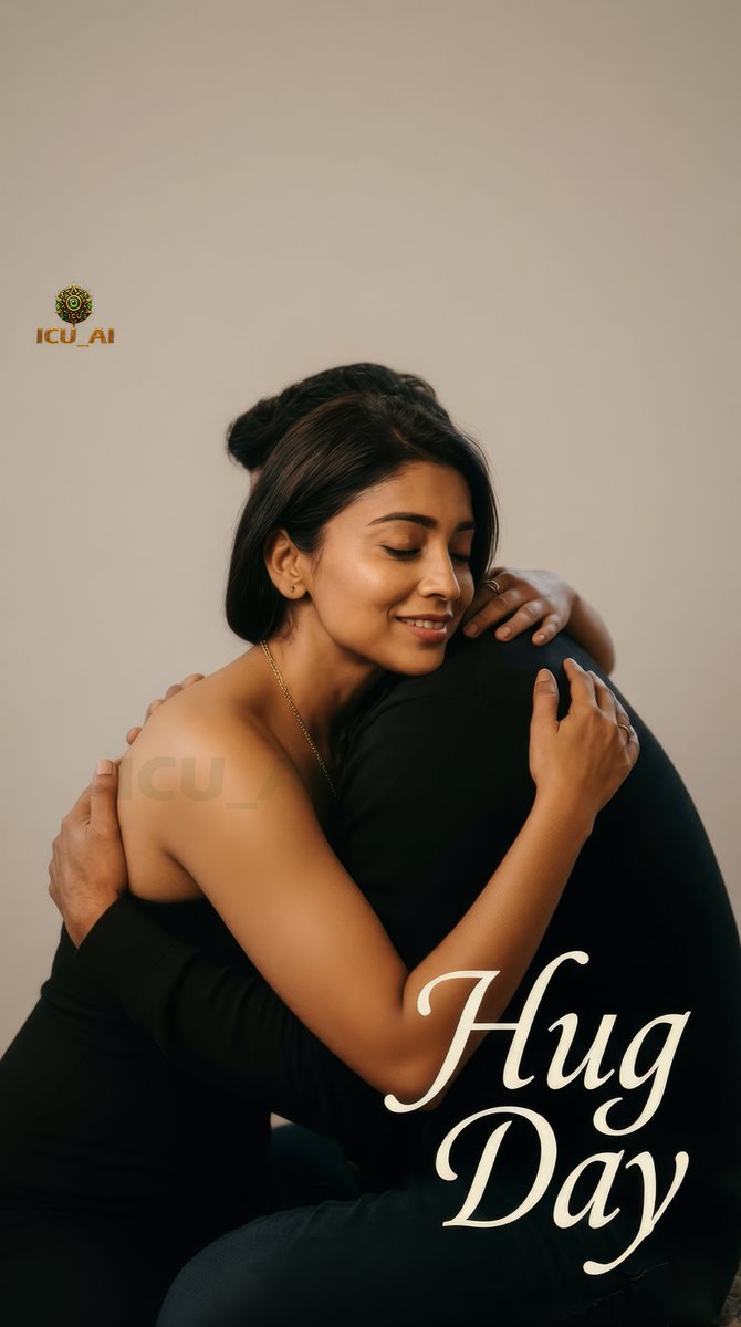Warmth, love, and pure magic in every embrace 🫂Shriya Saran melts hearts on Hug Day – wrapped in black elegance, that soft smile, gentle hold, and timeless beauty making this moment feel like forever!#ShriyaSaran #Shriya #HugDay