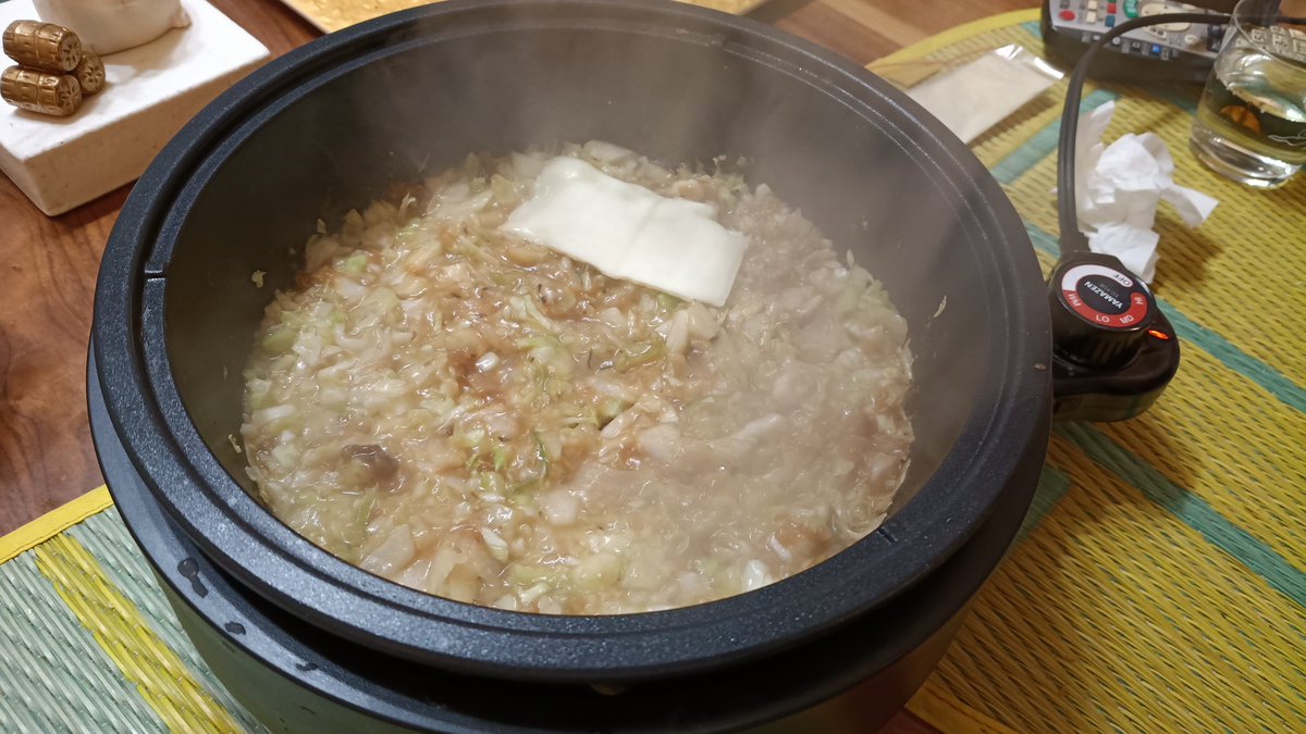 旦那さんとのもんじゃ最高😆 今日もリピートもんじゃします✨