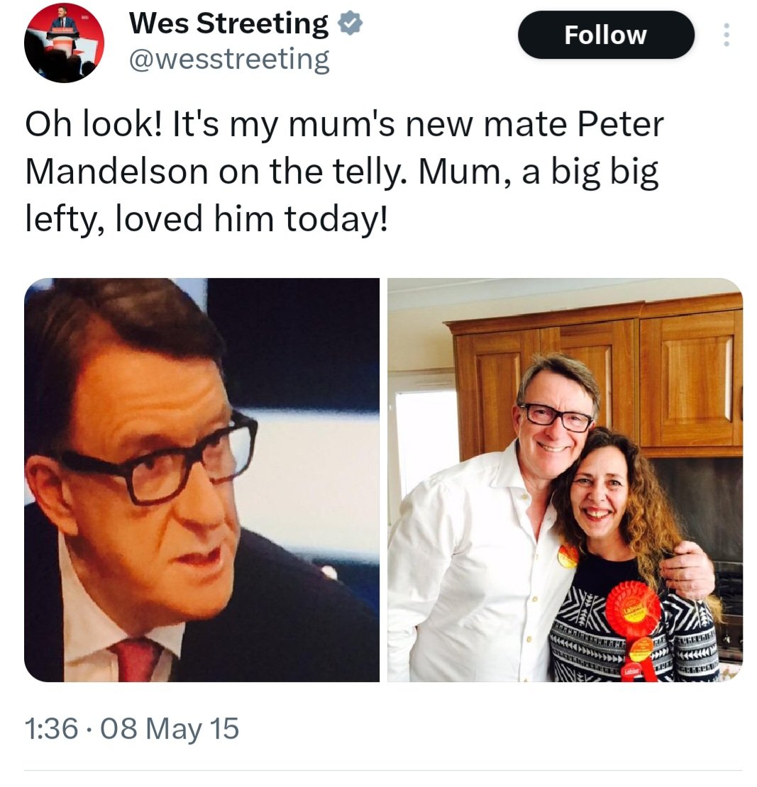 I just found this <a href="/wesstreeting/">Wes Streeting</a>, I thought it would cheer you up and remind you of happier times...