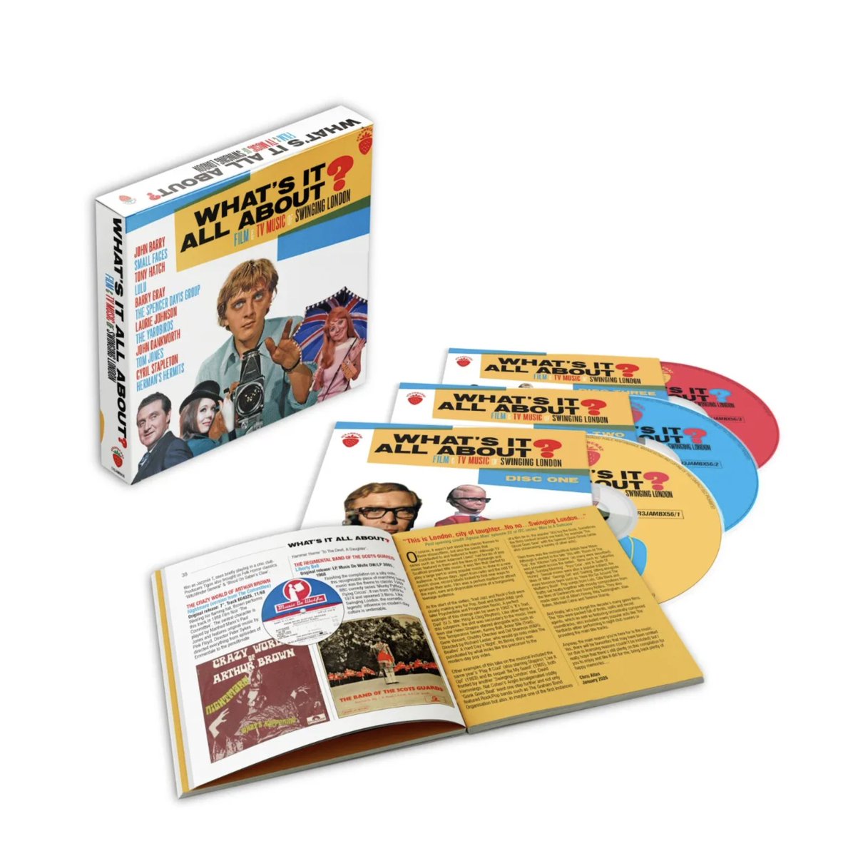 Coming in March, What's It All About? Film And TV Music Of Swinging London. 96 tracks of film &amp; TV music capturing the mood and joie de vivre of the swinging 60s.👉 cherryred.co.uk/various-artist…