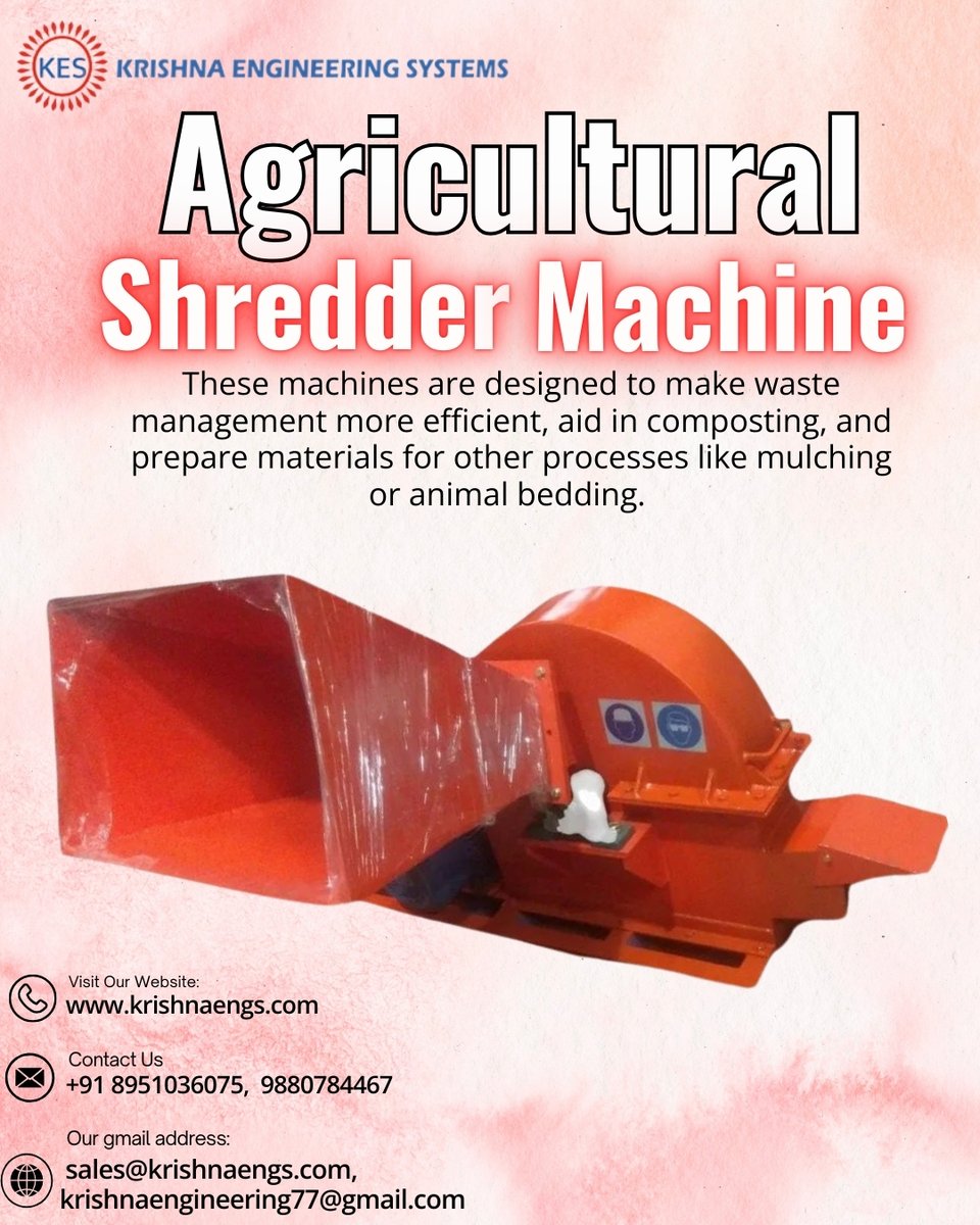 SystemsKrishna's tweet image. Efficient farming starts with smart waste management 🌱
Our Agricultural Shredder Machine is designed to simplify crop residue handling by shredding agricultural waste for mulching, composting, and animal bedding.

#AgriculturalMachinery
#ShredderMachine
#FarmEquipment